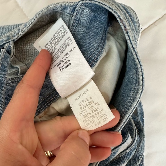 Mother Denim the Tie Back Knee Dress Fray in Tinge Size 26 - Picture 12 of 15